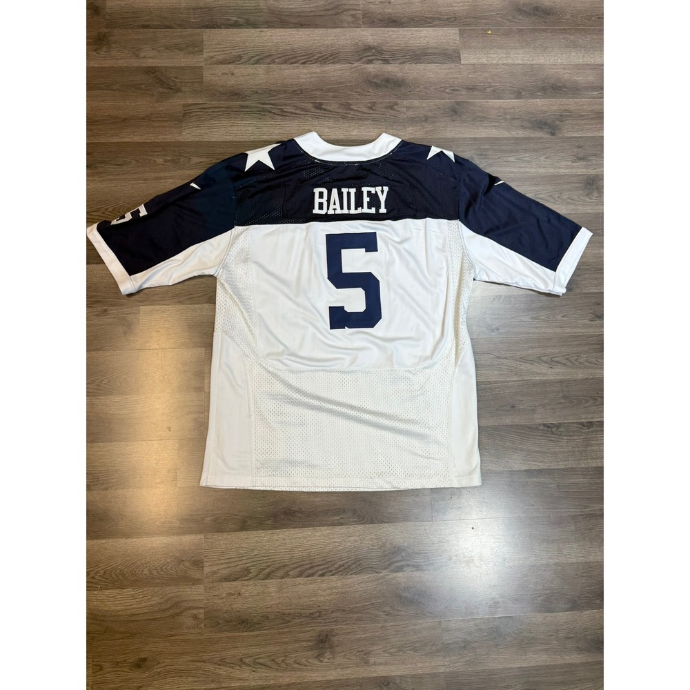 Nike Dallas Cowboys Dan Bailey 5 NFL On Field Jersey White Navy Size 52 SKU184